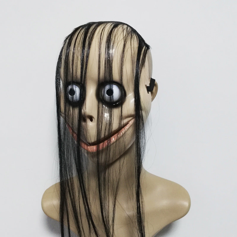 Halloween MOMO Mask – Horror Long Hair Costume