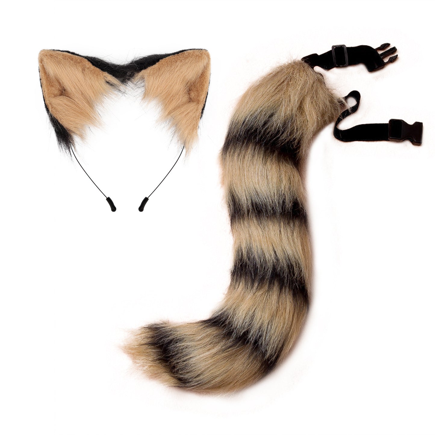Faux Fox Tail Hairband – Plush Handmade Halloween Accessory