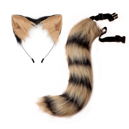 Faux Fox Tail Hairband – Plush Handmade Halloween Accessory