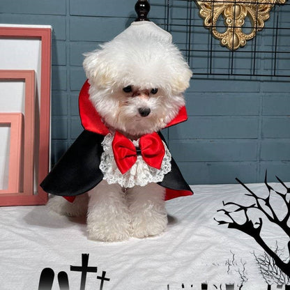 Pet Vampire Halloween Cloak – Red Costume