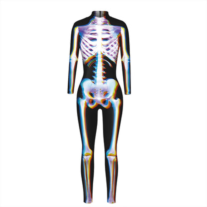 Halloween Women’s Skeleton Jumpsuit – Cosplay Costume