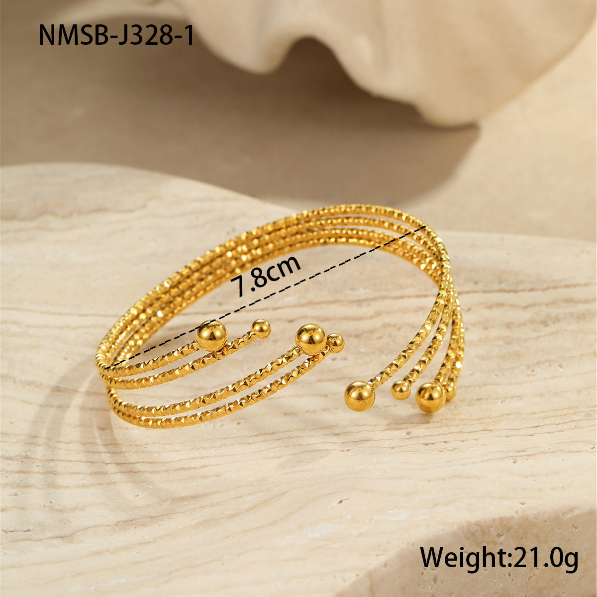 Bracelet Ring 18K Gold Plating Does Not Fade Women's Jewelry
