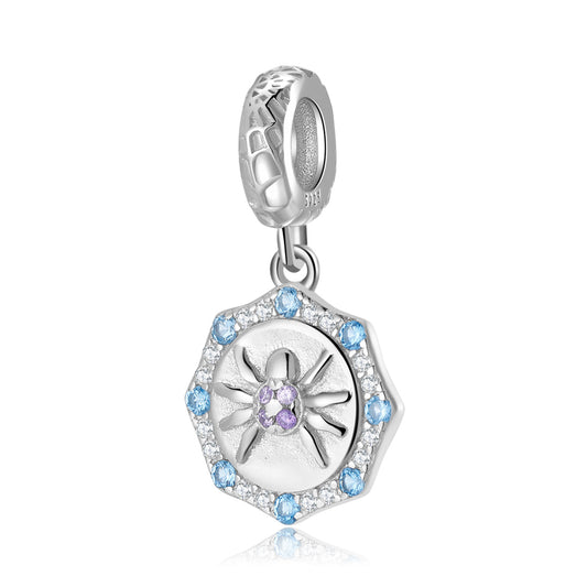 Spider Beads Halloween S925 Sterling Silver Pendant