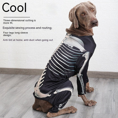 Halloween Skull Dog Costume – Black Pet Outfit