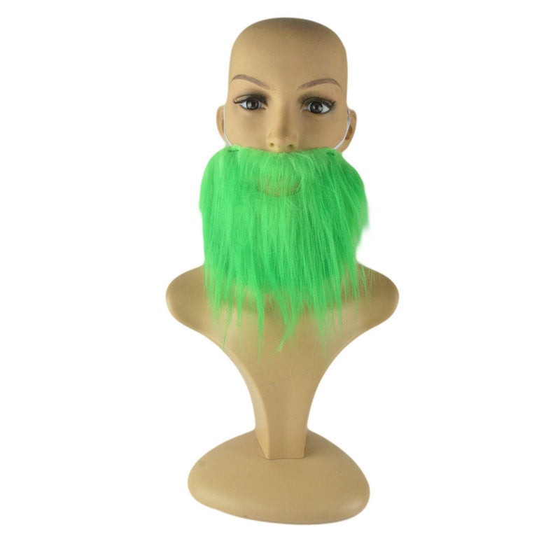 Irish Green Plush Carnival Beard – Fun Costume Accessory