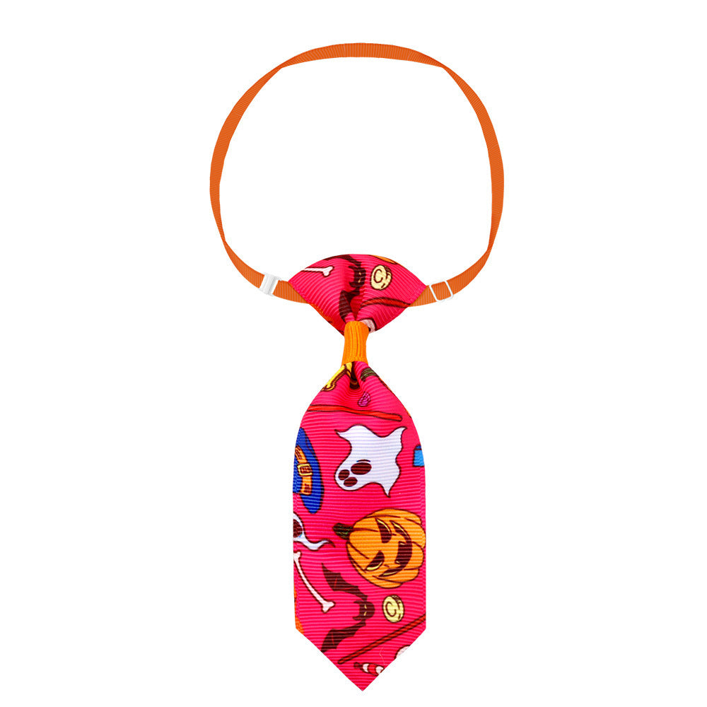 Pet Halloween Skull Tie – Adjustable Costume Accessory