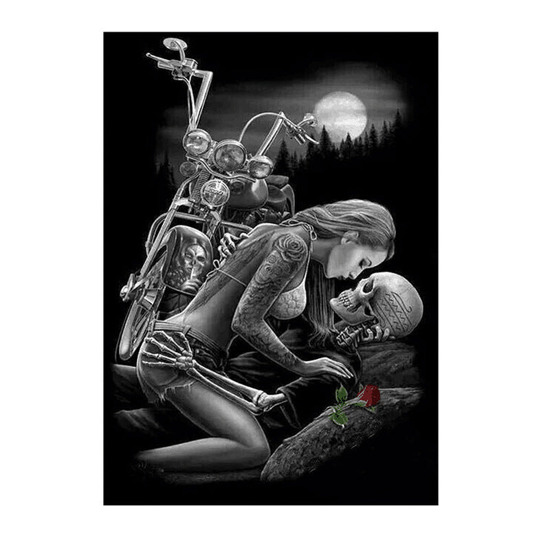 Spooky Halloween Pumpkin Skull 5D Diamond Painting