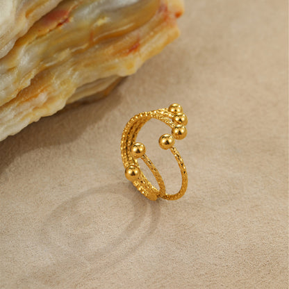 Bracelet Ring 18K Gold Plating Does Not Fade Women's Jewelry