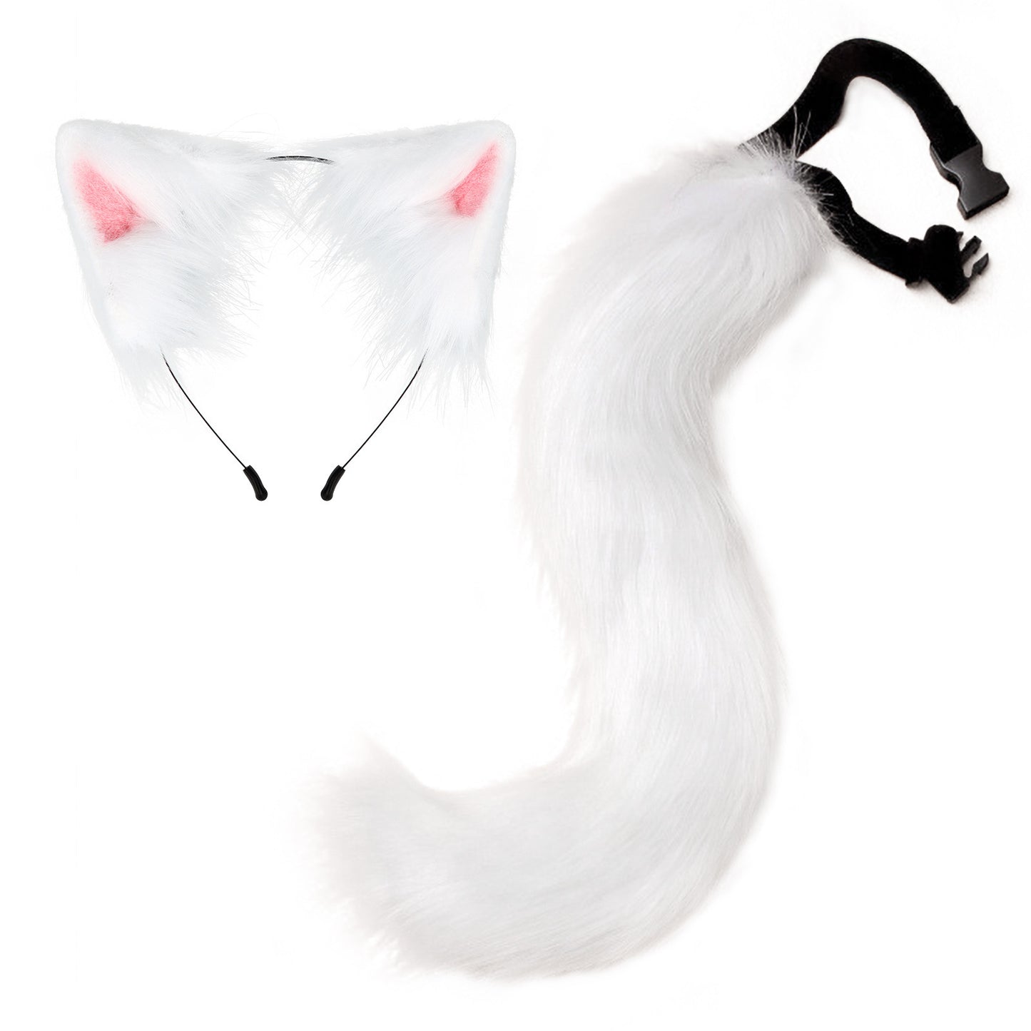 Faux Fox Tail Hairband – Plush Handmade Halloween Accessory