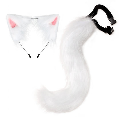 Faux Fox Tail Hairband – Plush Handmade Halloween Accessory