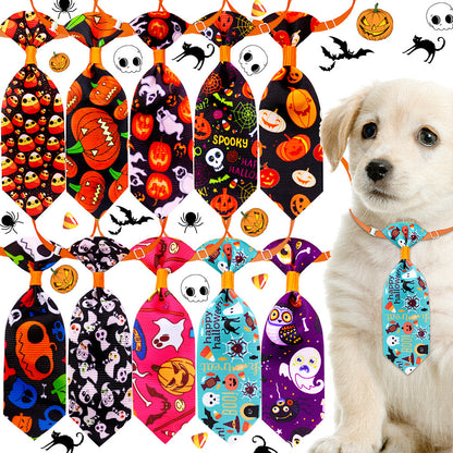 Pet Halloween Skull Tie – Adjustable Costume Accessory