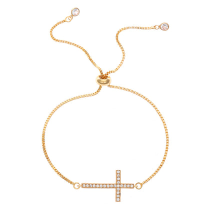 Women's Diamond Pull-out Cross Bracelet