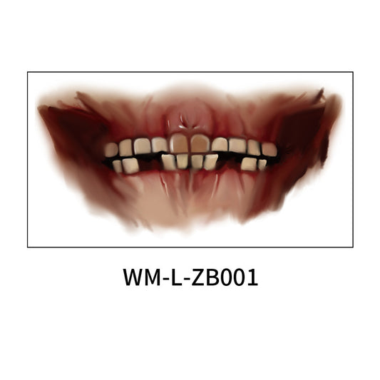 Halloween Mouth Tattoo Stickers – Fun & Easy