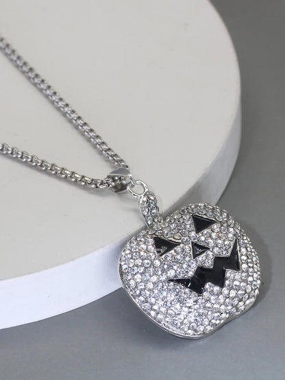 Halloween Pumpkin & Ghost Necklace – Unisex Pendant