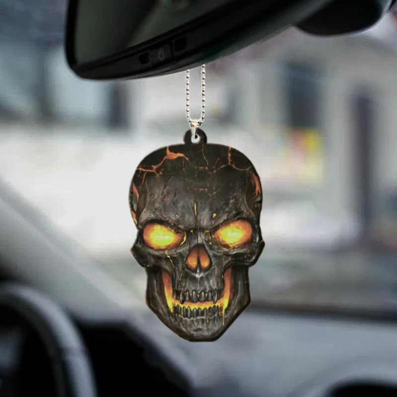 Halloween Skull Car Pendant – Acrylic Ornament