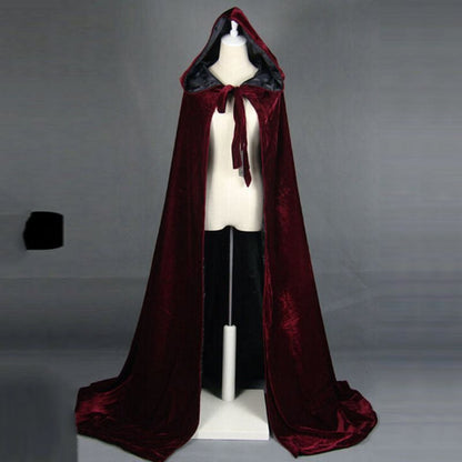 Velvet Halloween Cloak with Hood – Double Layer