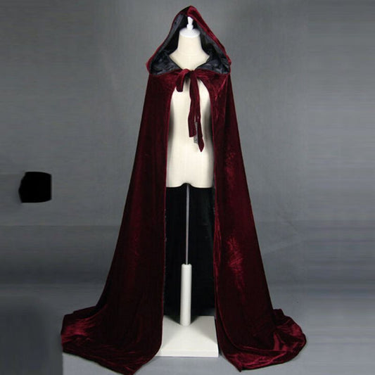 Velvet Halloween Cloak with Hood – Double Layer