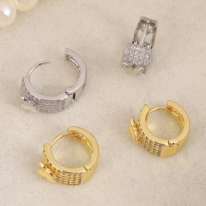 European And American Ins Style Full Diamond Butterfly Ear Clip