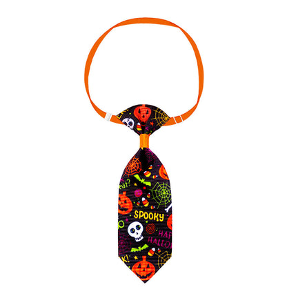 Pet Halloween Skull Tie – Adjustable Costume Accessory