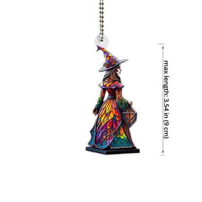 Gorgeous Crystal Witch Halloween Ornament