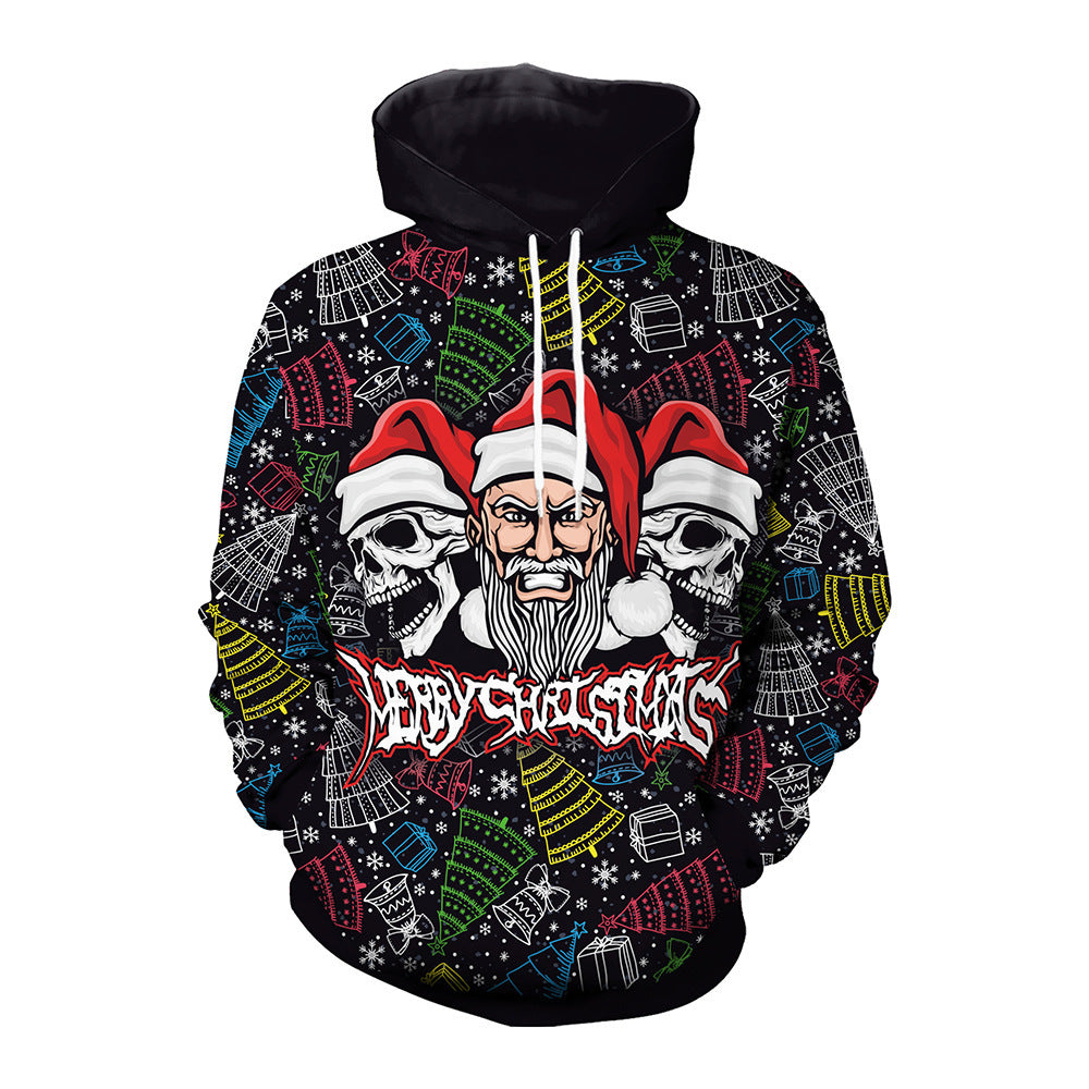 Santa Christmas & Halloween Couple Hoodie