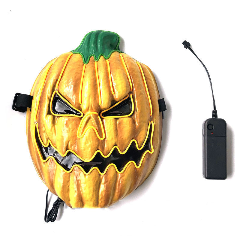 Halloween LED Pumpkin Mask – Glowing Party Prop