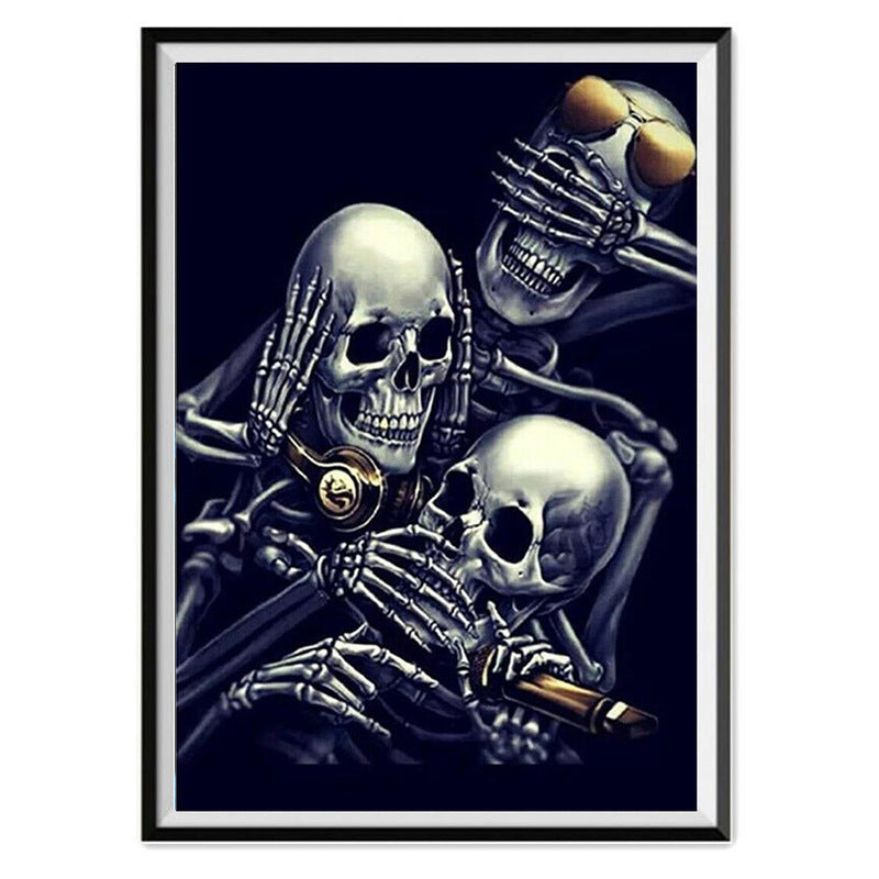Spooky Halloween Pumpkin Skull 5D Diamond Painting