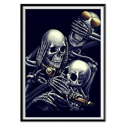 Spooky Halloween Pumpkin Skull 5D Diamond Painting