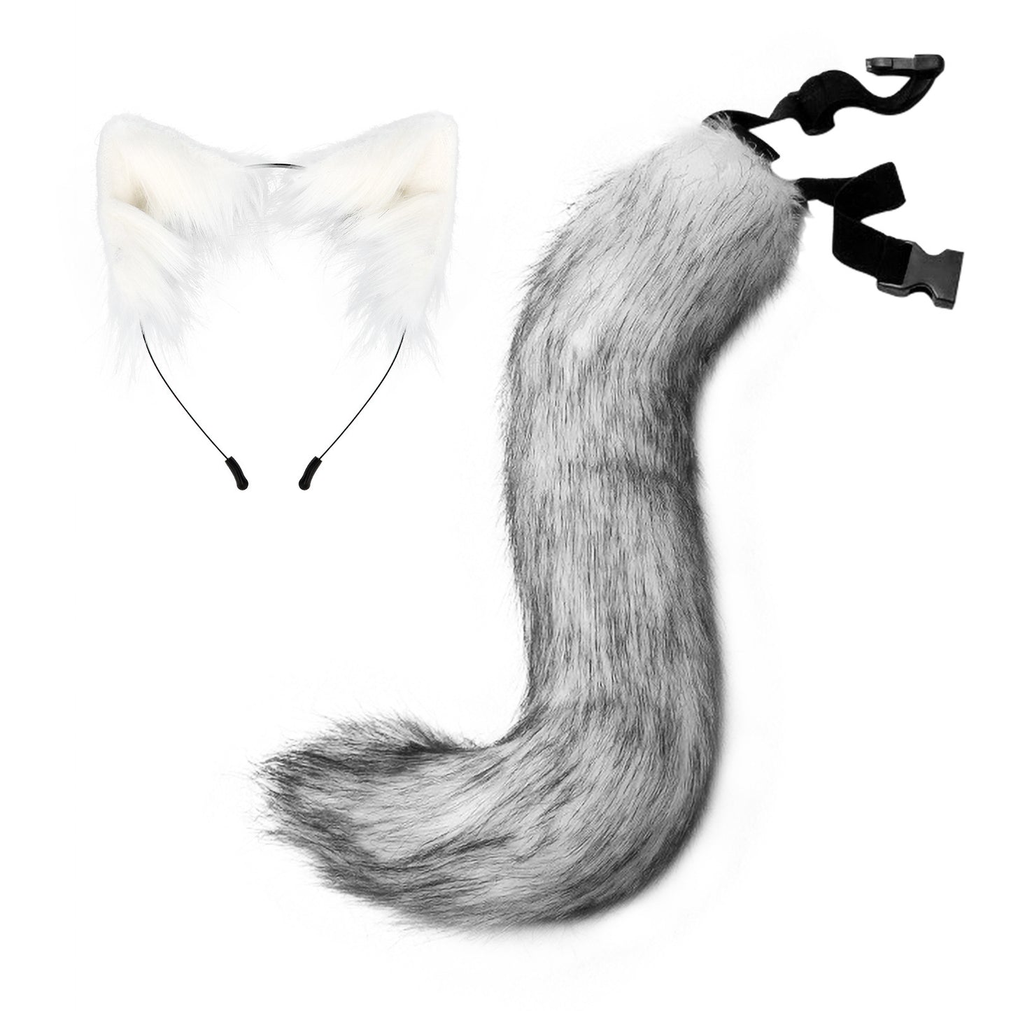 Faux Fox Tail Hairband – Plush Handmade Halloween Accessory