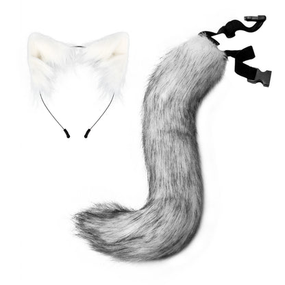 Faux Fox Tail Hairband – Plush Handmade Halloween Accessory