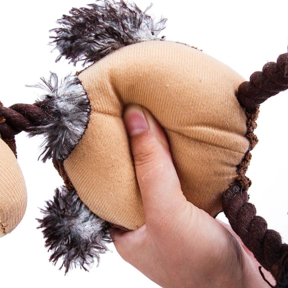 Stuffless Squeaky Plush Dog Toy for Aggressive Chewers