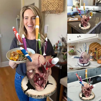 Halloween Knife Head Decoration