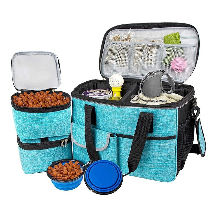 Dog Travel Storage Bag – Foldable Pet Food & Toy Organizer
