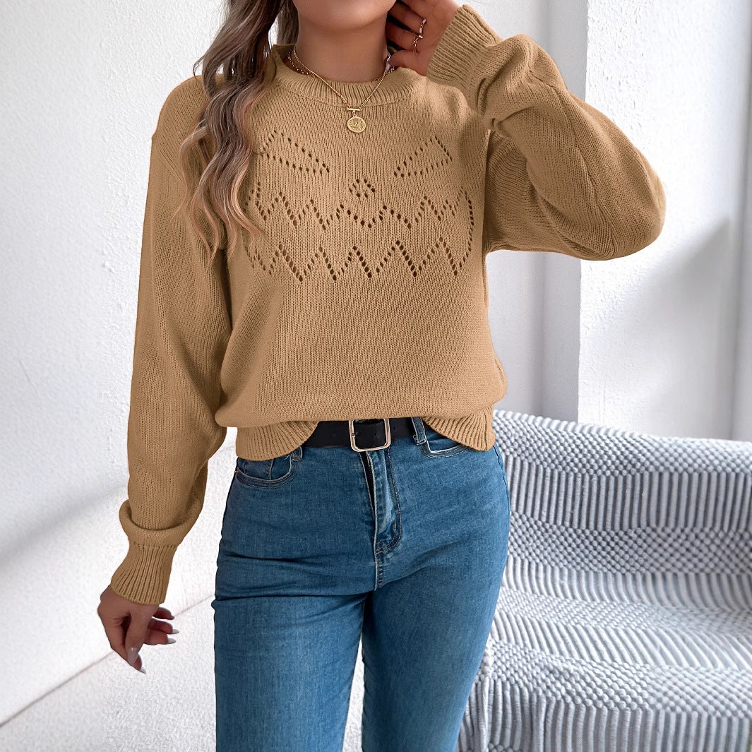 Halloween Hollow-Out Lantern Long Sleeve Pullover