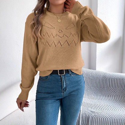 Halloween Hollow-Out Lantern Long Sleeve Pullover