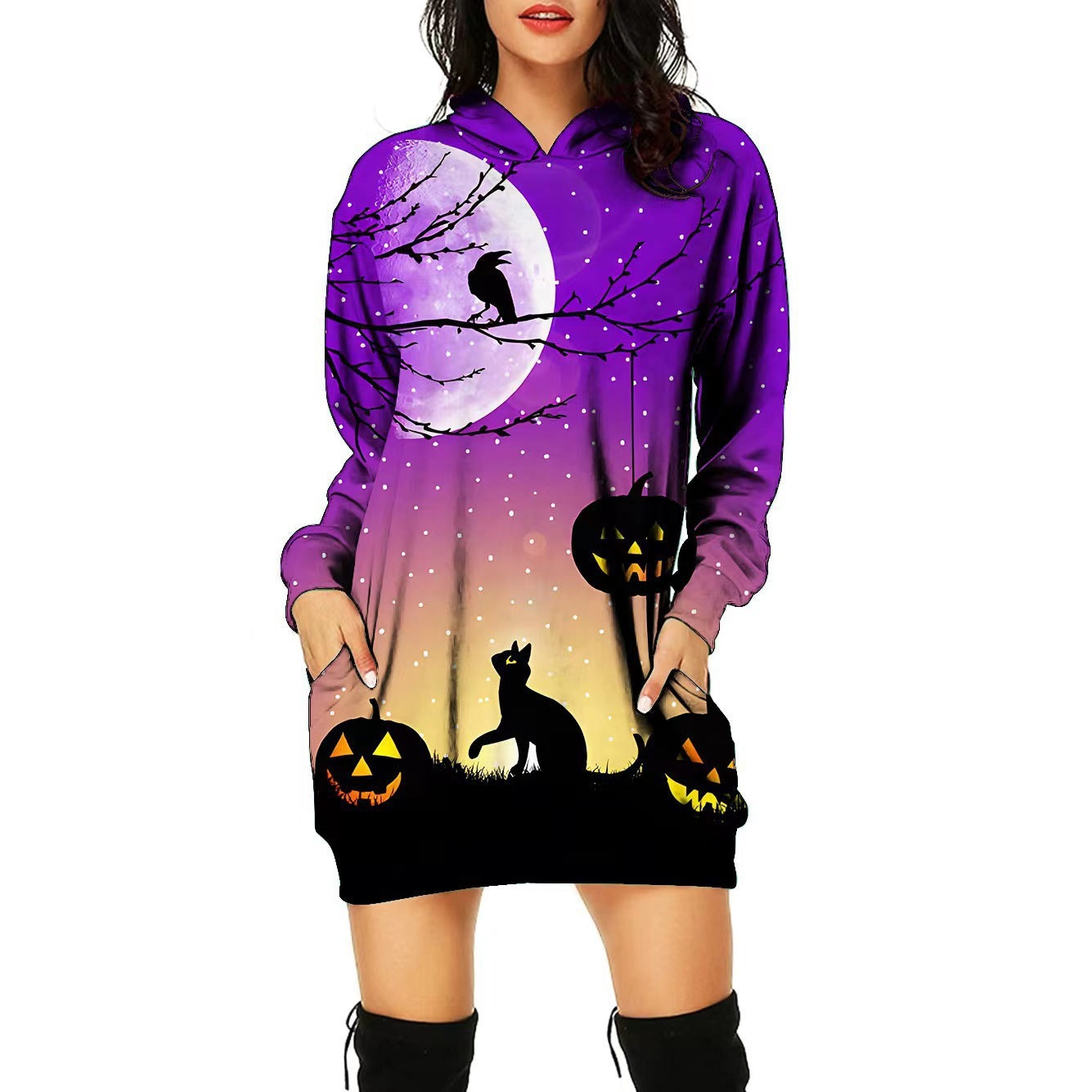Women's Halloween 3D Print Dress