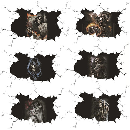 Halloween Skull Car Window Sticker – Spooky Decor