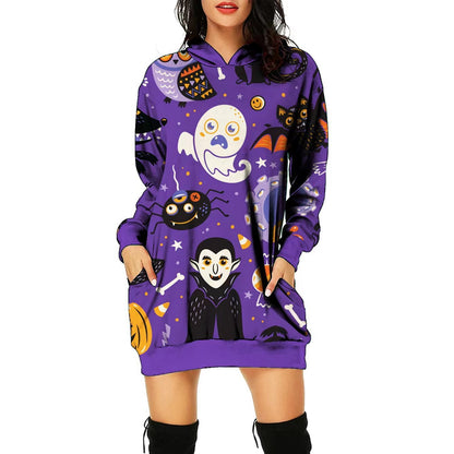 Women's Halloween 3D Print Dress