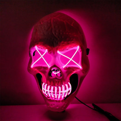 Halloween Glowing Skull Mask – Adjustable & Spooky