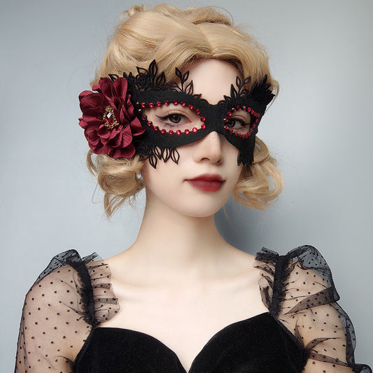Halloween Masquerade Diamond Mask – Black