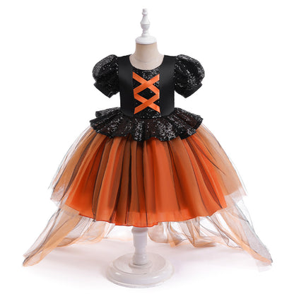 Girls’ Halloween Witch Costume – Party Dress