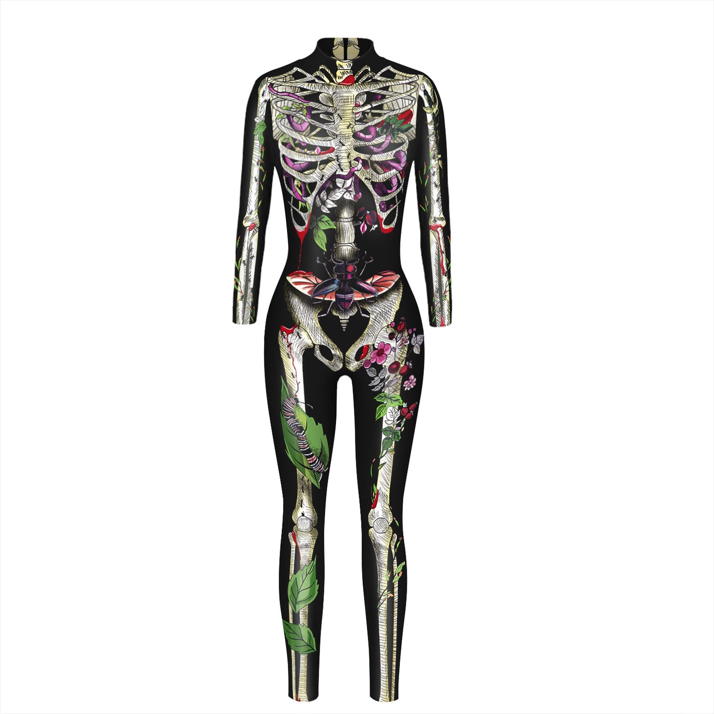 Women's Skeleton 3D Halloween Jumpsuit