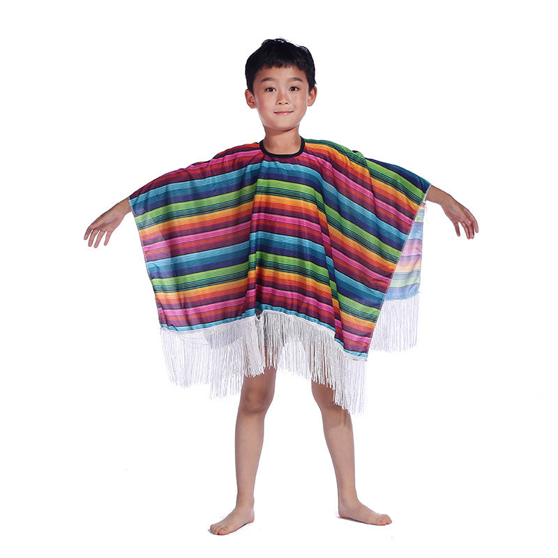 Mexican Cloak & Beard Hat – Halloween Party Costume