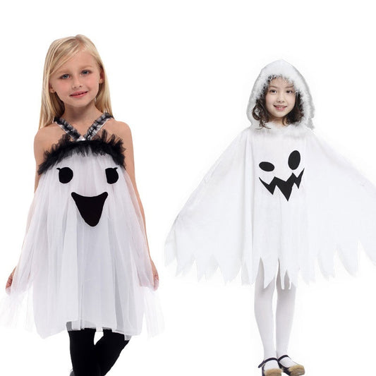 Halloween White Ghost Cloak – Unisex Hooded Costume