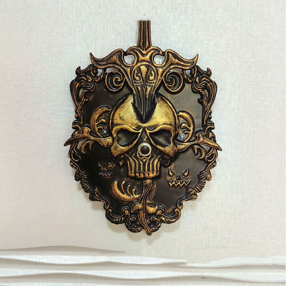 Halloween Skull Doorbell Decoration – Spooky Metal