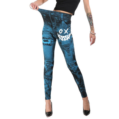 Printed Cotton-Blend Halloween Tights for Adults