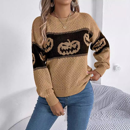 Women’s Halloween Pumpkin Pullover