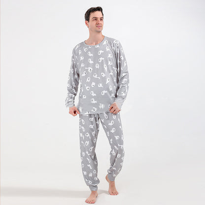 Family Halloween Pajamas – Silver Polyester Set